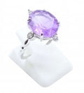 Bague Argent 925 Améthyste Ovale Impérial - Taille Réglable