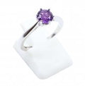 Bague Argent 925 'Rond Sublime' - Améthyste - Taille Réglable