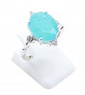Bague Argent 925 Amazonite Ovale Impérial - Taille Réglable