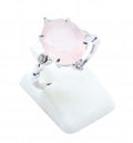 Bague Argent 925 Quartz Rose Ovale Impérial - Taille Réglable