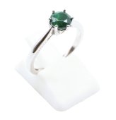Bague Argent 925 'Rond Sublime' - Malachite - Taille Réglable