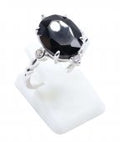 Bague Argent 925 Onyx Ovale Impérial - Taille Réglable