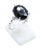 Bague Argent 925 Onyx Ovale Impérial - Taille Réglable
