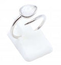 Bague Argent 925 'Serpent Argenté' - Pierre de Lune - Taille Réglable