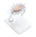 Bague Argent 925 'Œil Solaire' - Pierre de Soleil - Taille Réglable