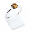 Bague Argent 925 'Rond Sublime' - Oeil de Tigre - Taille Réglable