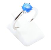 Bague Argent 925 'Rond Sublime' - Apatite - Taille Réglable