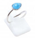 Bague Argent 925 'Serpent Argenté' - Apatite - Taille Réglable