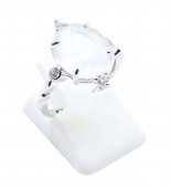 Bague Argent 925 Pierre de Lune Ovale Impérial - Taille Réglable