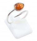 Bague Argent 925 'Serpent Argenté' - Grenat - Taille Réglable