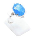 Bague Argent 925 Apatite Ovale Impérial - Taille Réglable