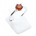 Bague Argent 925 'Rond Sublime' - Grenat - Taille Réglable