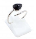 Bague Argent 925 'Serpent Argenté' - Onyx - Taille Réglable