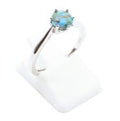 Bague Argent 925 'Rond Sublime' - Turquoise - Taille Réglable
