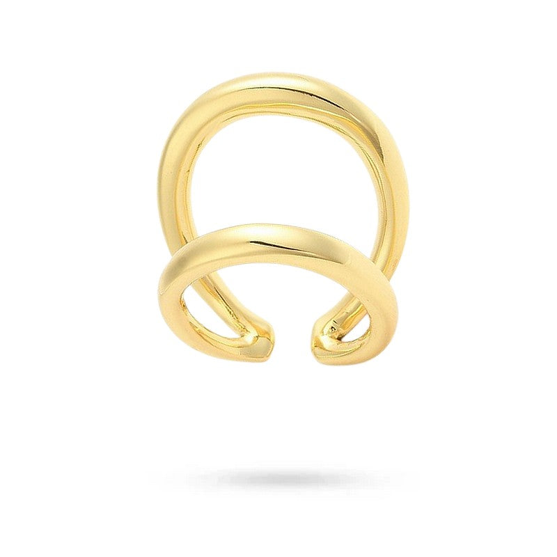Bague Femme Réglable Double Ligne – Dorée Plaqué Or