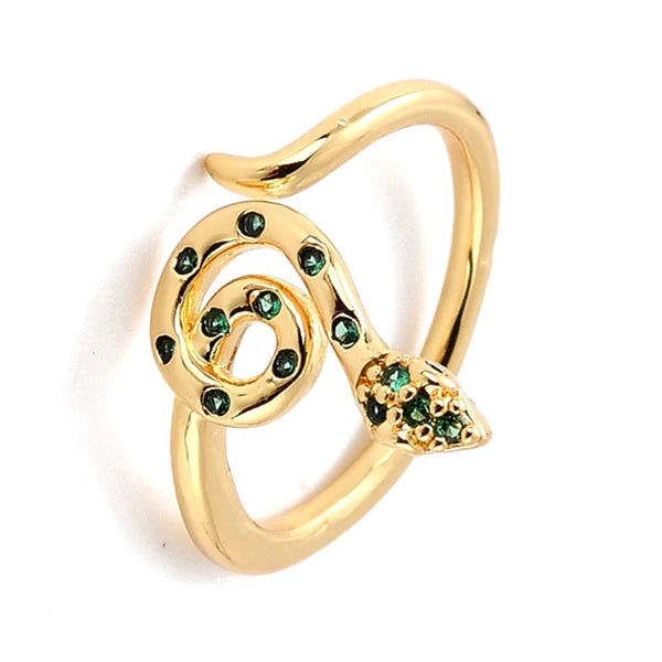 Bague Dorée Serpent – Réglable | Plaquage Or 1 Micron | Amulette