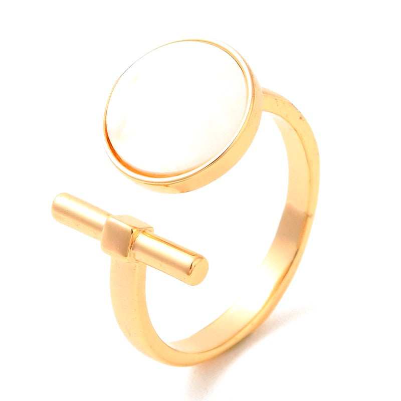 Bague Dorée Coquillage Réglable – Plaquage Or 1 Micron