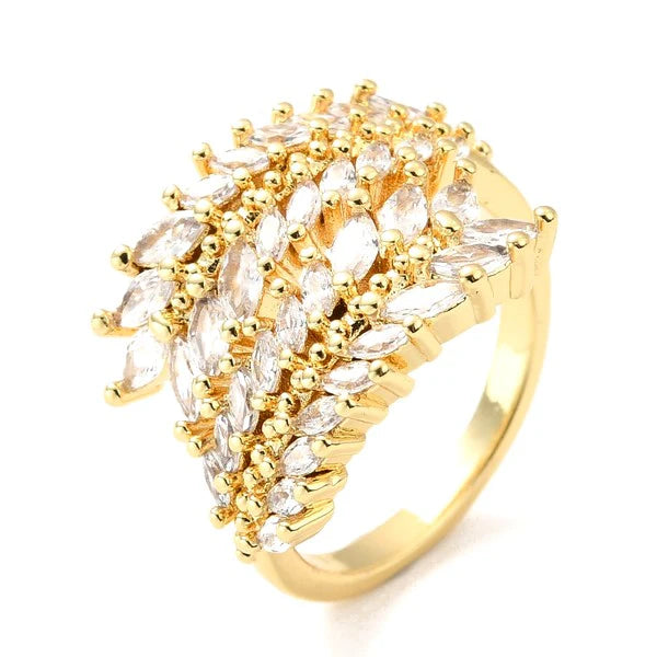 Bague Dorée Épi de Blé – Réglable | Plaquage Or 1 Micron