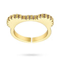 Bague Femme Réglable Originale Zirconiums Sertis – Dorée Plaqué Or