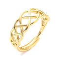 Bague Dorée Entrelacée Réglable – Plaquage Or 1 Micron