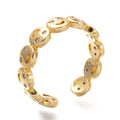 Bague Dorée Smiley – Réglable | Plaquage Or 1 Micron