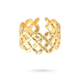 Bague Femme Réglable Entrelacée – Plaqué Rhodium 1 Micron