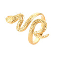 Bague Dorée Réglable Motif Serpent | Plaquage Or 1 Micron
