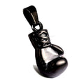 Pendentif Gant de Boxe Noir Argenté | Acier Inoxydable 316 – Rock & Biker