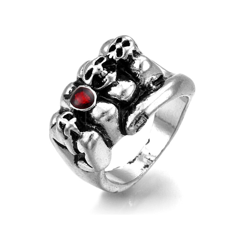 Bague Chevalière Acier Inoxydable Argentée – Motif Poing