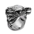 Bague Chevalière Tête d'Aigle – Acier 316 Argentée