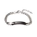 Bracelet Homme Acier Inoxydable – Pendentif Croix & Zirconium