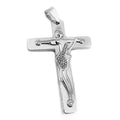 Croix Guitare Johnny Hallyday – Acier 316 Argenté & Diamants CZ | Édition Limitée