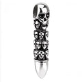 Pendentif Têtes de Mort – Acier 316 Argenté | Gothique & Biker