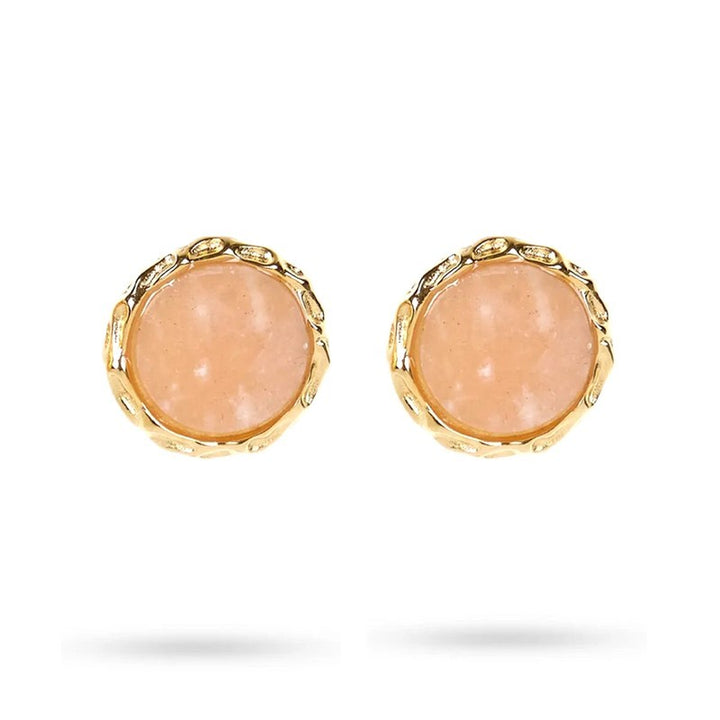 Boucles d'oreilles tombantes Monique – Acier inoxydable & Cornaline naturelle