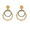 Boucles d'oreilles Pendantes Laurie – Acier Inoxydable & Cornaline – Pierre Naturelle