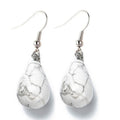 Boucles d'oreilles goutte – Acier inoxydable 316L & Howlite naturelle