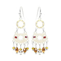 Boucles d'oreilles Acier 316L Pierre Naturelle – Étoile Gemme Gris