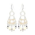 Boucles d'oreilles Acier 316L Pierre Naturelle – Étoile Gemme Gris