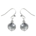 Boucles d'oreilles Acier Inoxydable & Gemme Grise – Pierre Naturelle