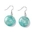 Boucles d'oreilles Pendantes Acier Inoxydable & Amazonite – Pierre Naturelle Ronde
