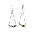 Boucles d'oreilles Acier Inoxydable & Turquoise d'Afrique – Pierre Naturelle