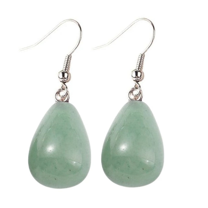 Boucles d'oreilles goutte – Acier inoxydable 316L & Aventurine naturelle