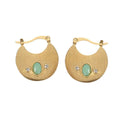 Boucles d'oreilles tombantes Barbara – Acier inoxydable & Amazonite naturelle
