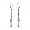 Boucles d'oreilles Étoile Tombantes Labradorite Pierre Naturelle – Acier Inoxydable 316