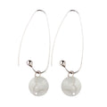 Boucles d'oreilles Pendantes Acier Inoxydable & Howlite – Pierre Naturelle 50mm