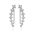 ✨ Boucles d'Oreilles Romane Argent 925 Poinçon Certifié | Lignée de Zirconiums Étincelants