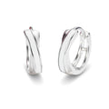 Créoles Roxane – Boucles d'Oreilles Argent 925 & Zirconiums | 14 mm