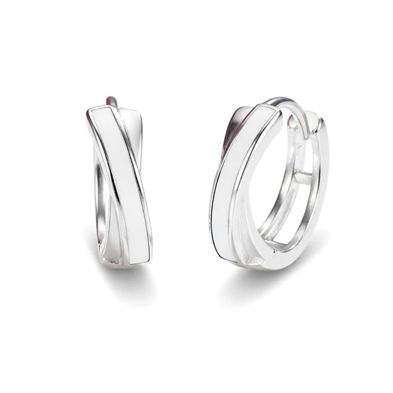 Créoles Roxane – Boucles d'Oreilles Argent 925 & Zirconiums | 14 mm