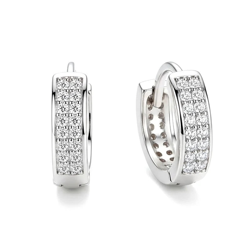 Créoles Alexine – Argent 925 & Zirconiums | Élégance Classique & Prestige Intemporel