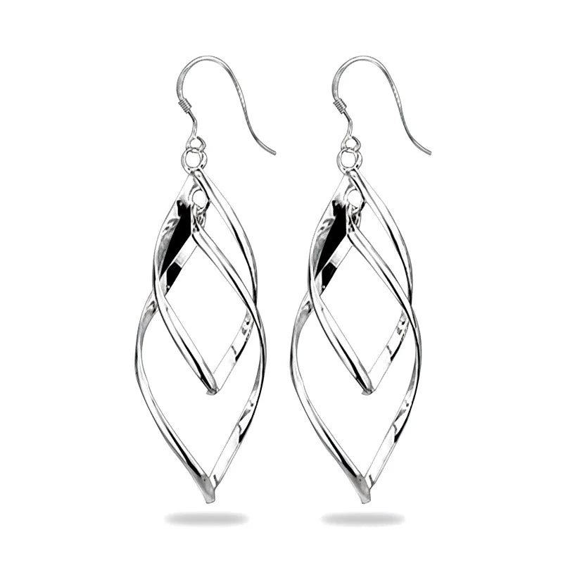 Boucles d'Oreilles Tombantes Blandine – Argent 925 & Zirconiums | Élégance Durable